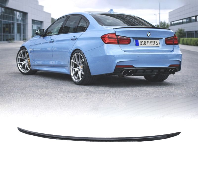 AILERON LIP SPOILER TRASEIRO BMW F30 LOOK M PERFORMANCE PRETO BRILHANTE