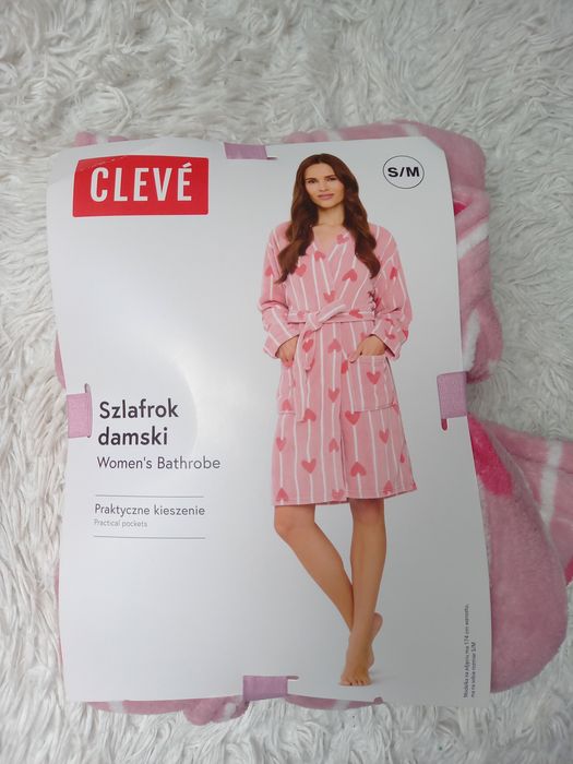 Szlafrok damski różowy rozmiar S/M
