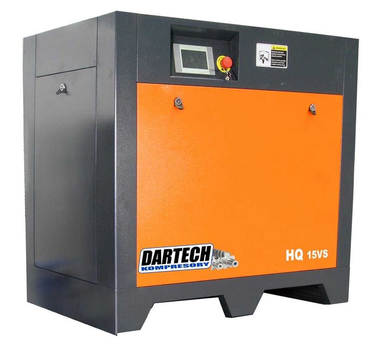 Kompresor śrubowy DARTECH HQ-15VS 11kW falownik, 10 bar 800-1500 l/min