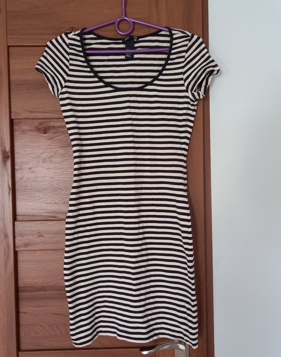 Sukienka paski mini lato h&m stan bardzo dobry S obcisła dopasowana