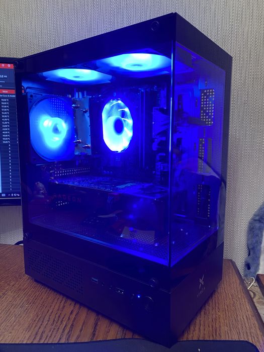 Игровой ПК i5 9 поколения 16ram rx480 8gb аквариум