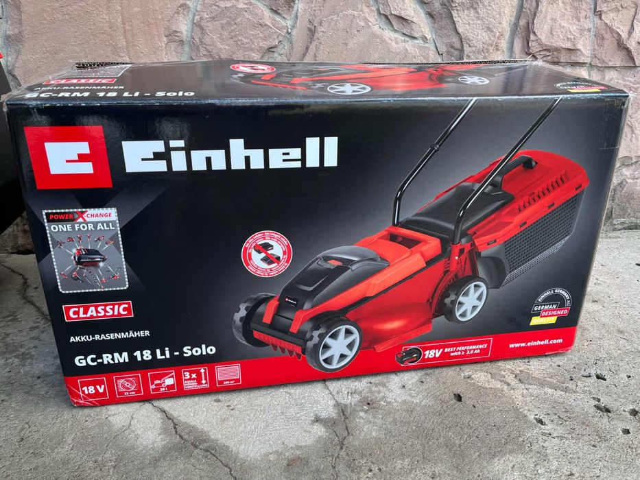 Газонокосарка акумуляторна Einhell GE-CM 18/32Li (АКБ 4.0А + ЗП)