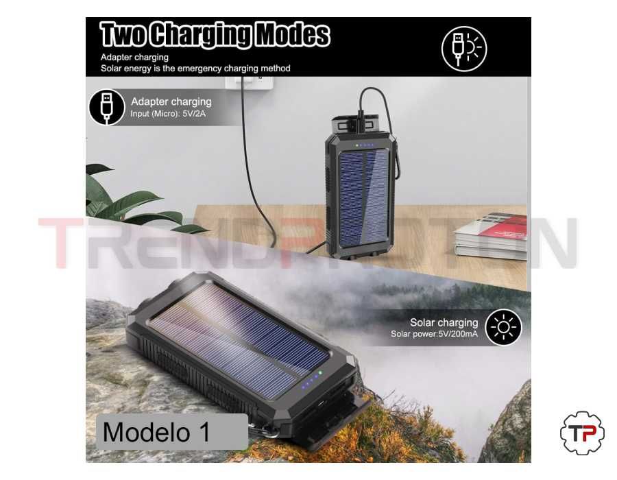 Powerbanks c/ Painel Solar