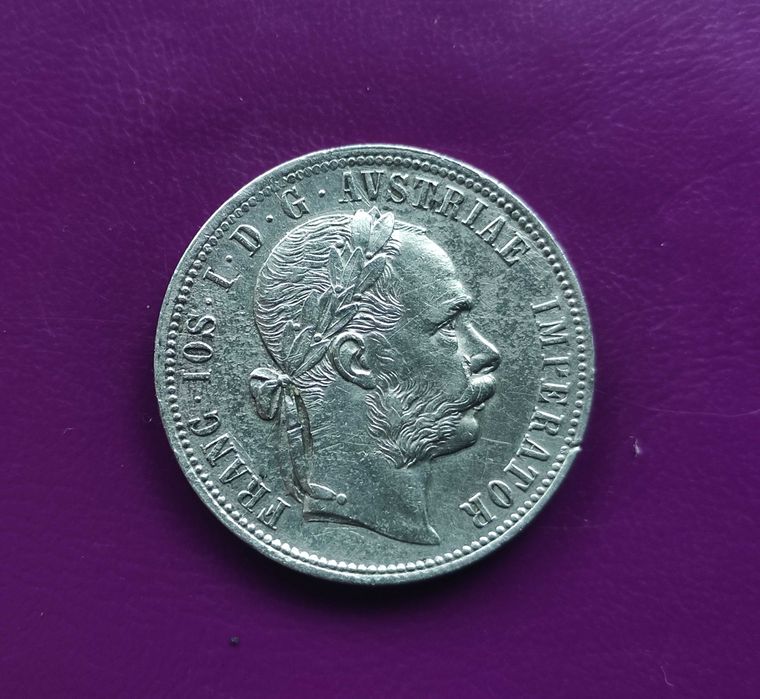Moneta 1 FLOREN 1877 / AUSTRIA - Srebro - Rzadkość ! (nr.2)