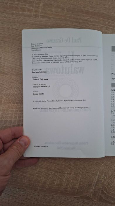 Książka UNIA WALUTOWA * Paul de Grauwe * PWE