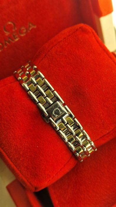 Omega de ville stal i złoto 750