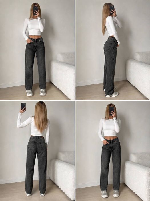 Джинси  Straight в ідеальному стані , 34 розмір, Zara