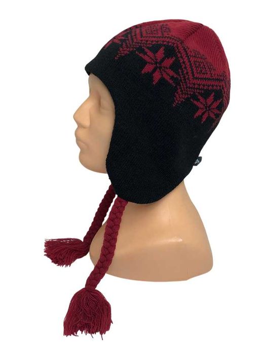 2644 Ciepła Zimowa Czapka Uszatka Alpinus Dazu Wełna Norweski Wzór