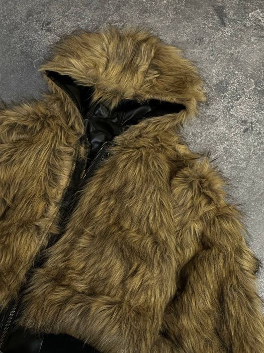 Бомбер ДВУХСТОРОННІЙ кожаный куртка шуба мехом opium archive