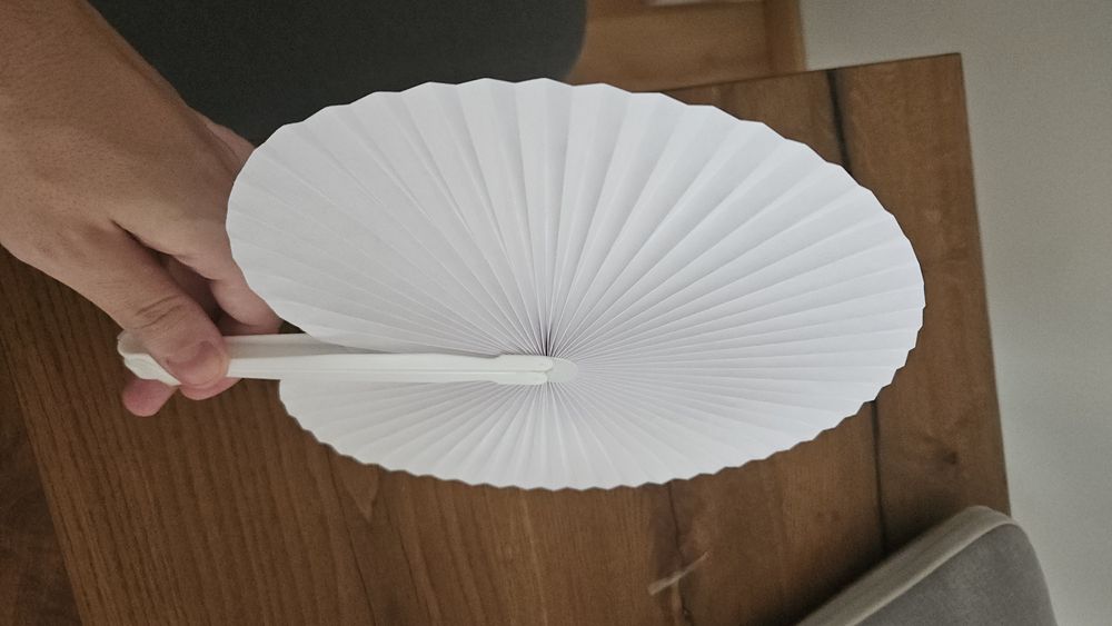 Conjunto de 25 leques de papel