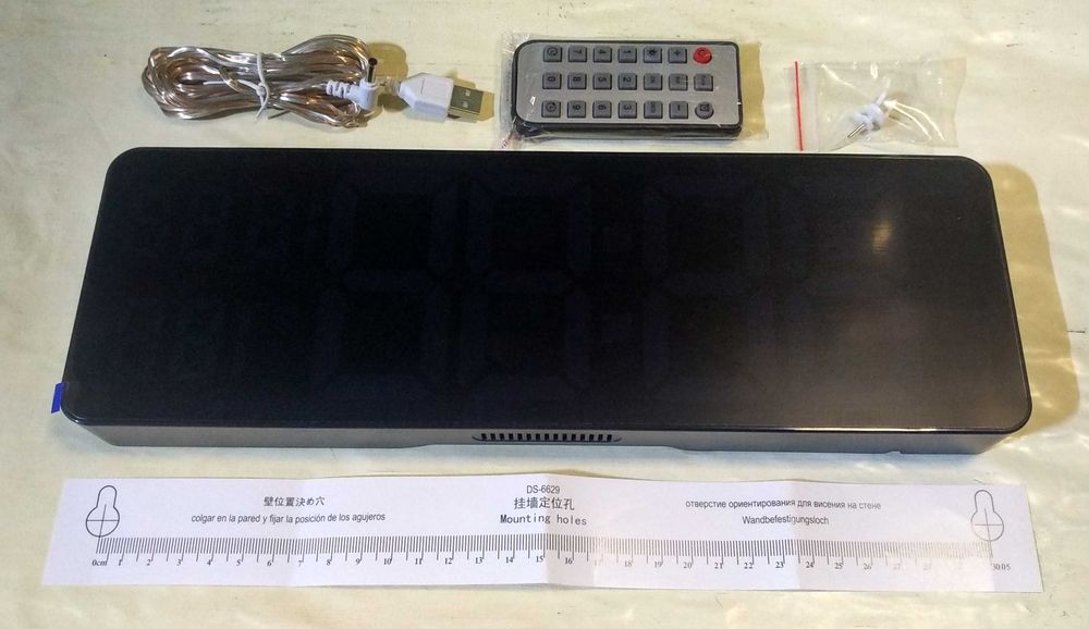 Часы LED с градусником большие часы метеостанция