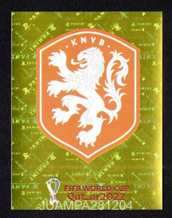 2022 Panini cromo World Cup Qatar #NED2 Team Logo FOIL Netherlands