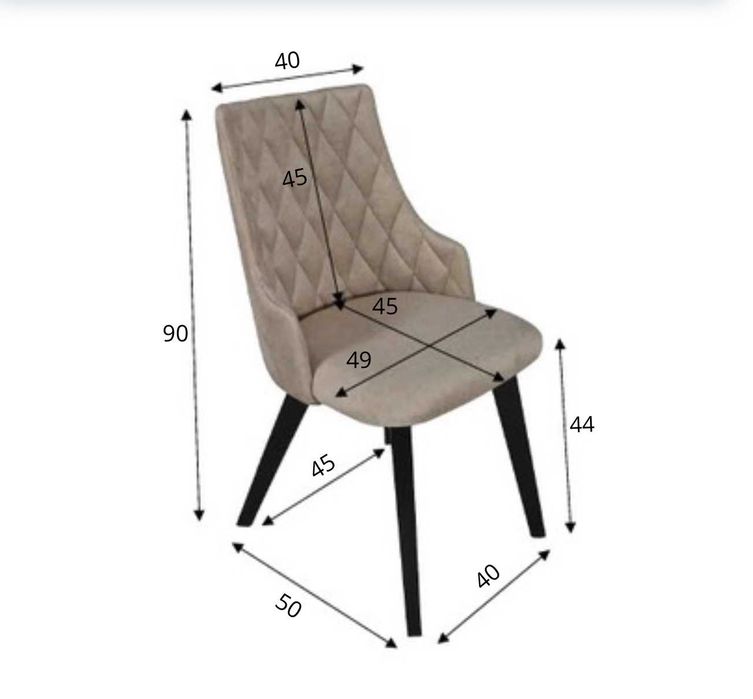 Krzesło do salonu Glamur szeroki