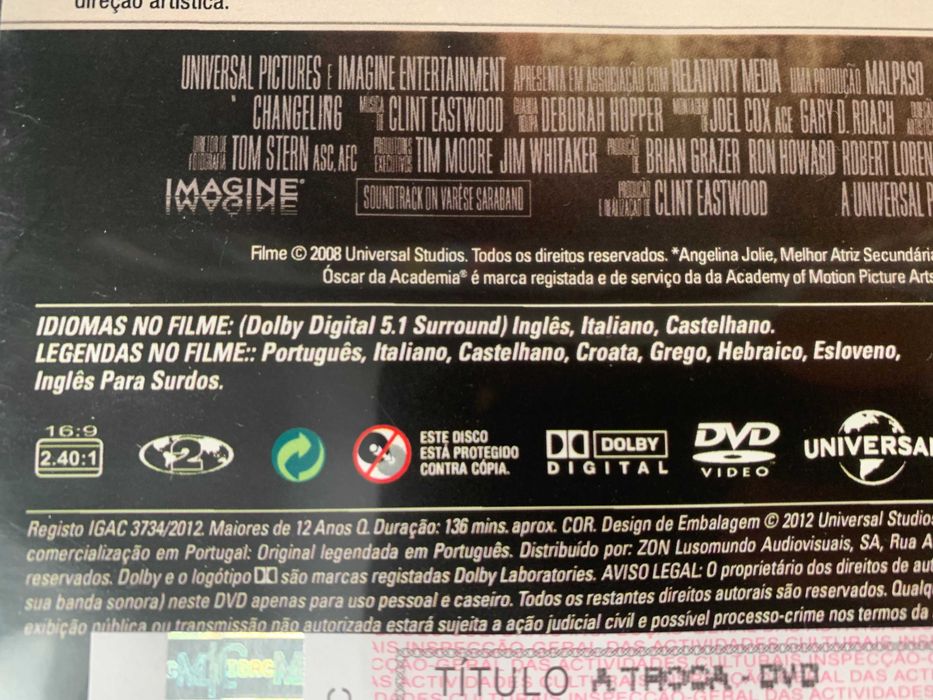 [DVD] A Troca (Changeling)