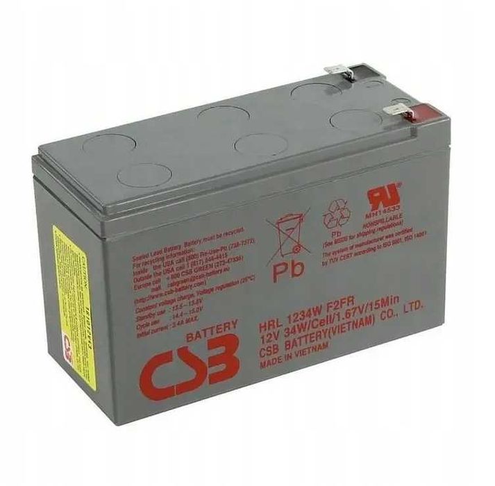 Akumulator AGM CSB HRL 1234WF2 12V 9Ah 8-10 lat !