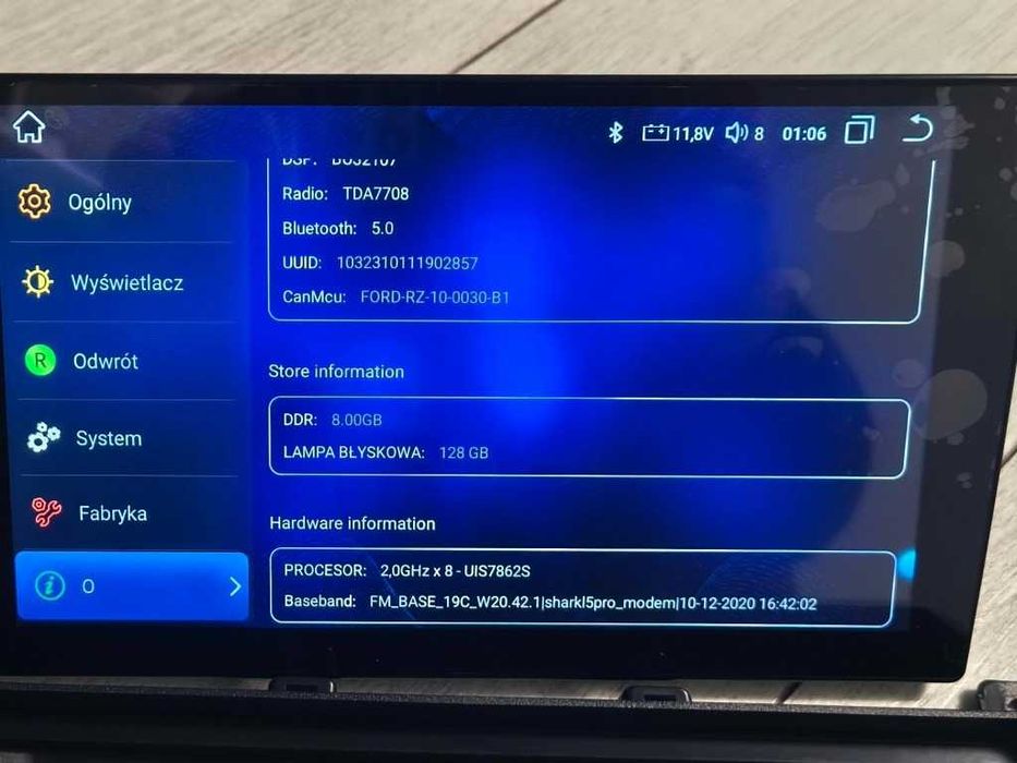 Wypasione Radio Android 13 8GB 128GB SIM Ford S-MAX Galaxy DSP LTE