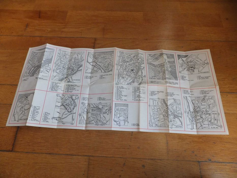 Mapa przewodnik Polskie Wybrzeże Bałtyku 1977 retro turystyka morze