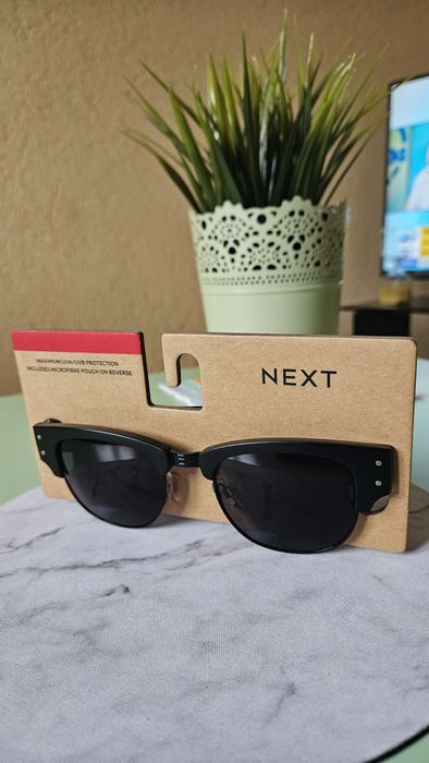 Next modne męskie okulary przecwisłoneczne imitacja wayfarer.