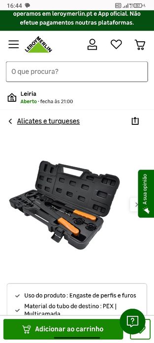 Alicate Cravar tubos multicamadas