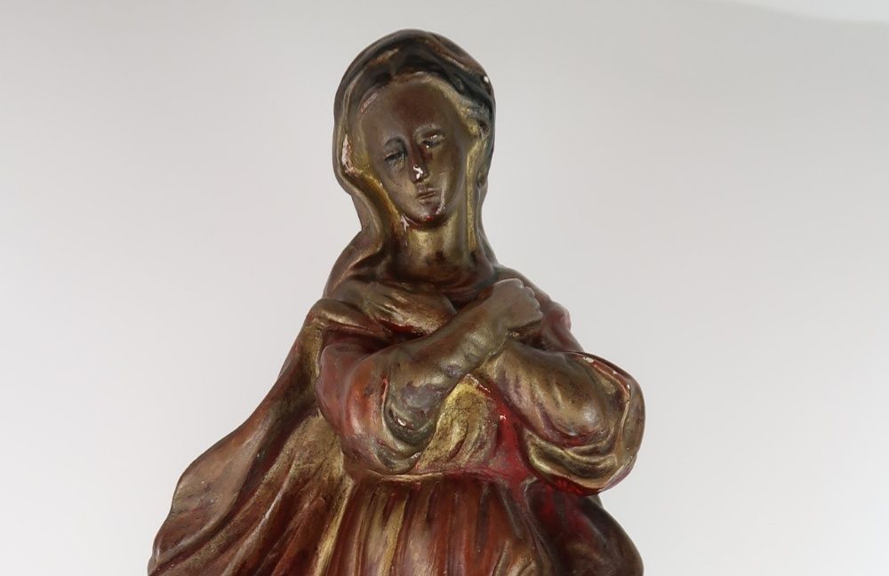Estatueta de Imagem Antiga Religiosa 42 cm