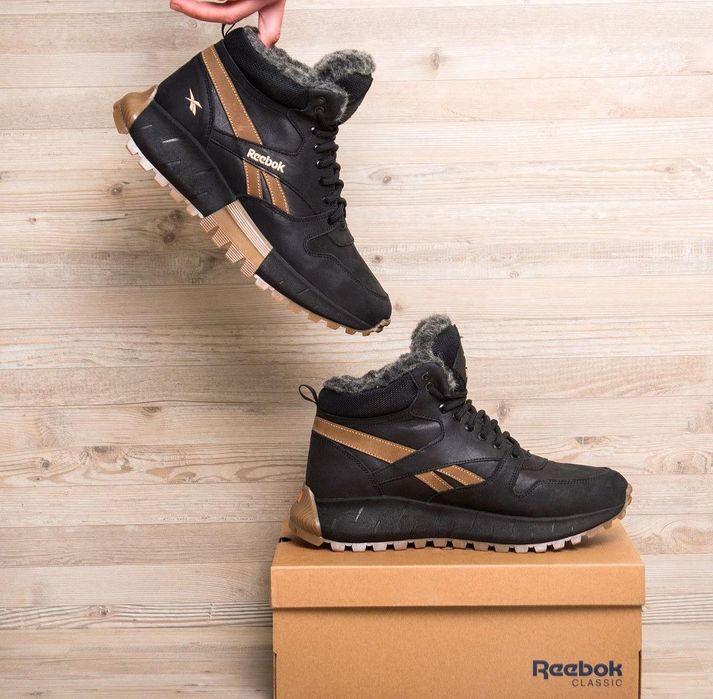 Новые зимние ботинки Reebok мужские кожаные