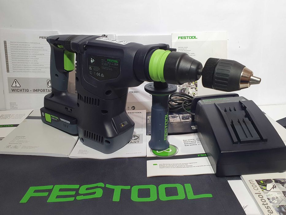 Komplet narzedzi FESTOOL KHC 18 wiertarka ladowarka bateria 18v 4ah