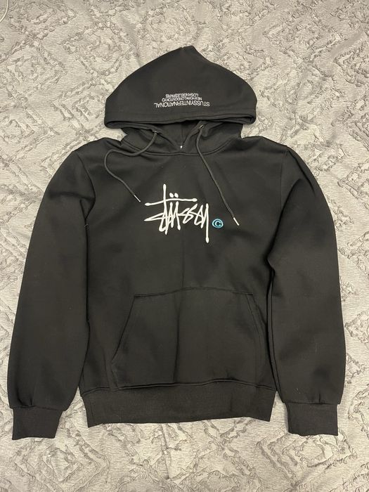 Худі з капішоном трьох нитка начіс Stussy basic L  black