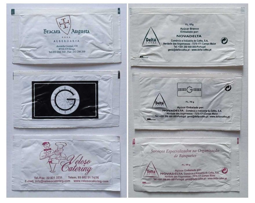 Pacotes de açúcar - Individuais e Coleções