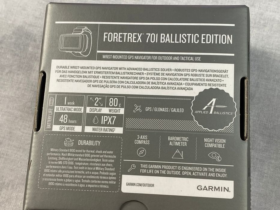 Наручный GPS-навигатор Garmin Foretrex 701 Ballistic Edition MIL-STD-8