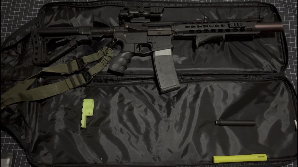 kit completo de airsoft — ar-15 / m4 custom