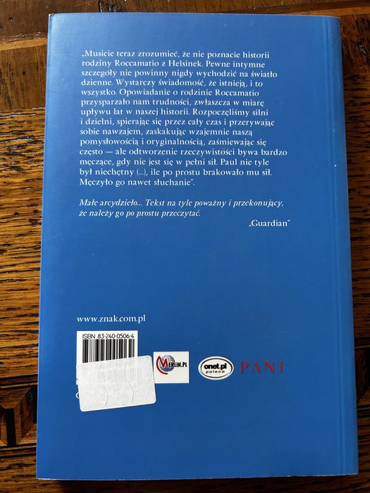 Książka Yann Martel Historia rodziny Roccamatio auto Życia Pi