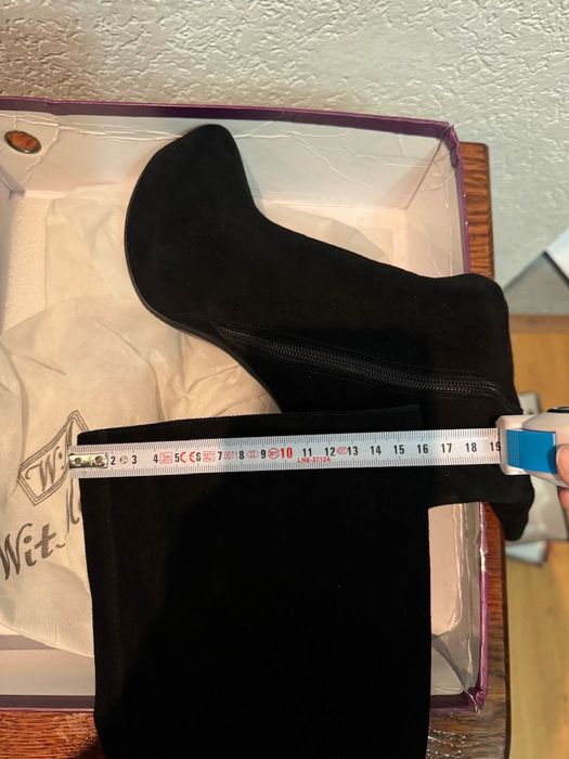 Чоботи Сапоги лабутени 12 см замш