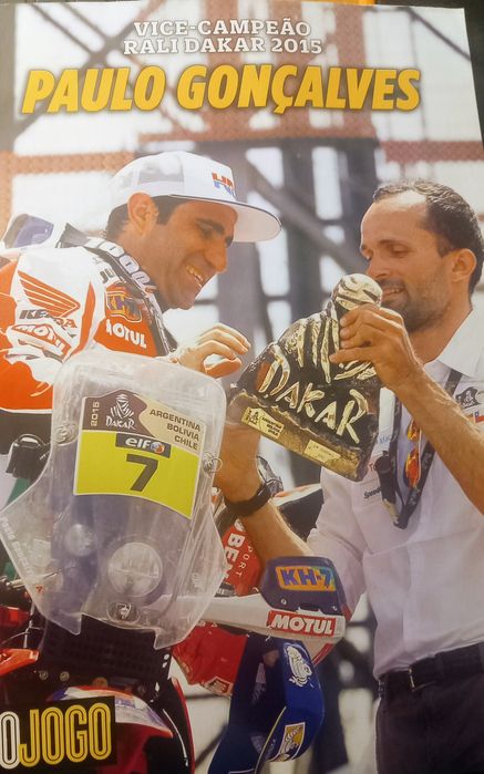 poster Paulo Gonçalves motociclismo vice campeão rali Dakar 2015