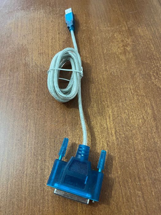 Cabo conversor USB para Porta Paralela DB25 Fêmea de 1,5 m