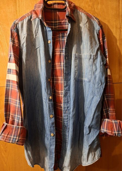 Koszula męska jeans bawełna bdb L