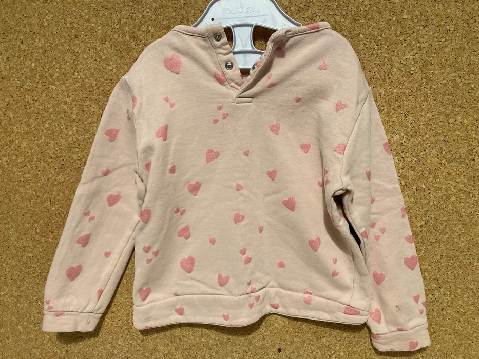 bluza z serduszkiem dla dziewczynki