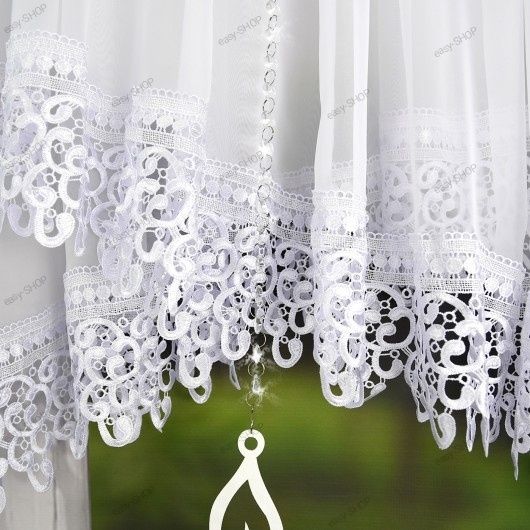 ‼️ WYPRZEDAŻ ‼️ 2 sztuki firan z ażurem filcowym