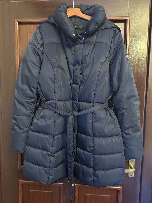 Monnari zimowy płaszcz puchowy granatowy r. 46