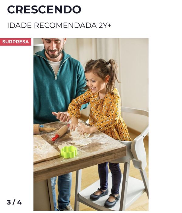Cadeira de alimentaçāo da Chicco com torre  de aprendizagem