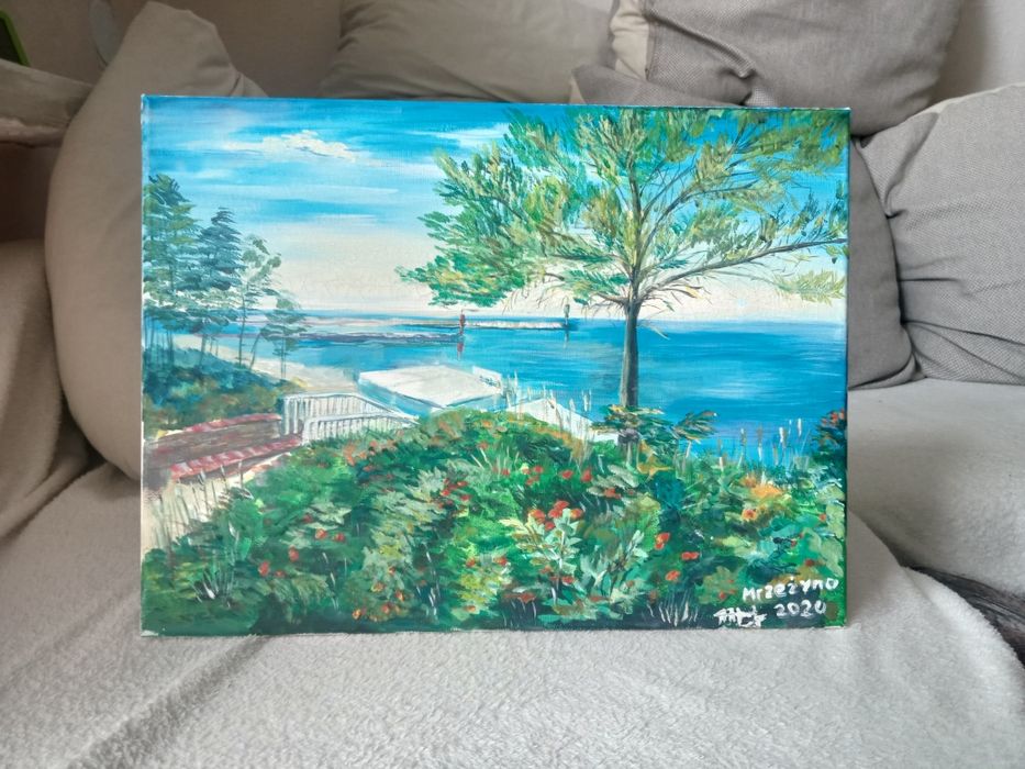Obraz na płótnie. Ręcznie malowane. 30 x 40cm