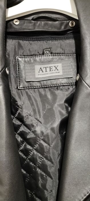 Płaszcz skórzany męski,ocieplany,rozm.XXL