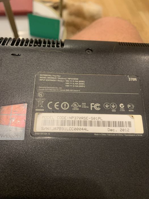 Laptop SamsunG NP370R5E 256GB SSD I3 8GB RAM DDR3