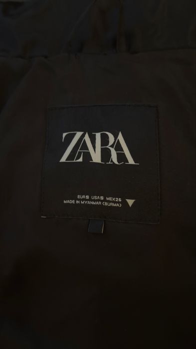 Довгий  oversize пуховик ZARA розмір s