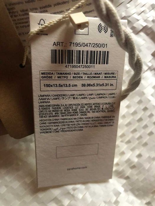 Lampa ceramiczna w kształcie Kwiatu Zara Home