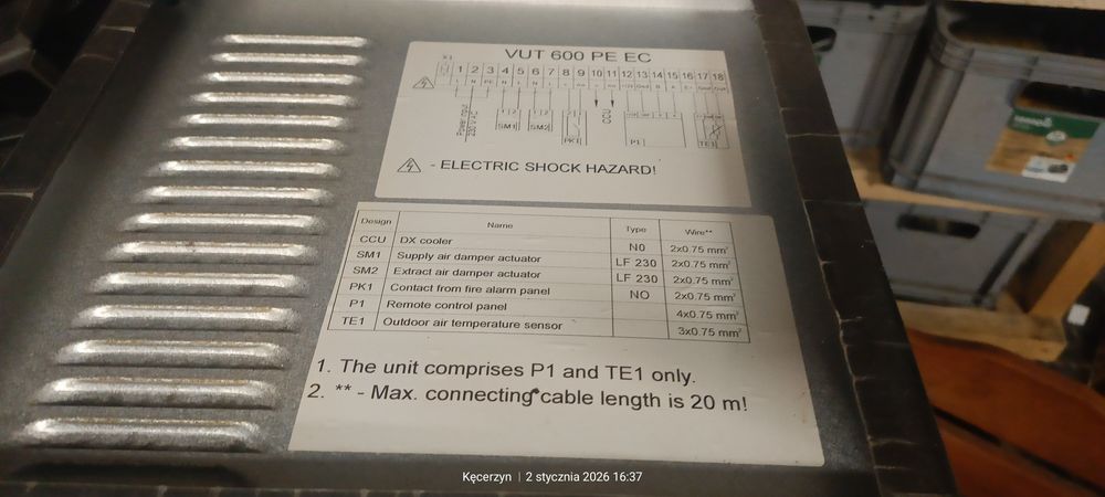 VENTS  vut600 pe ec rekuperator