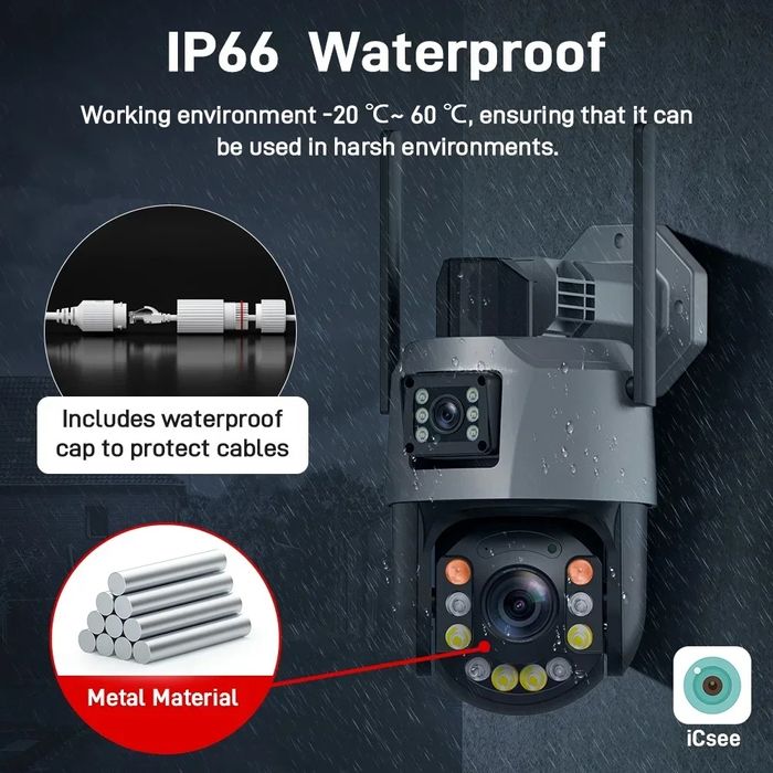 Камера WiFi 8мп 50зум відеонагляд відеокамера видеонаблюления подвійна