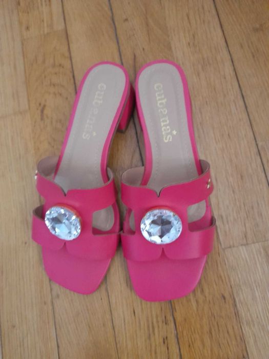Sandálias - rosa fúsia, nº 38 da Cubanas