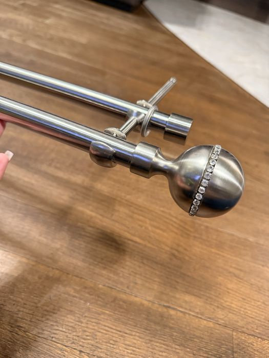 Карниз, подвійний, карнизна штанга