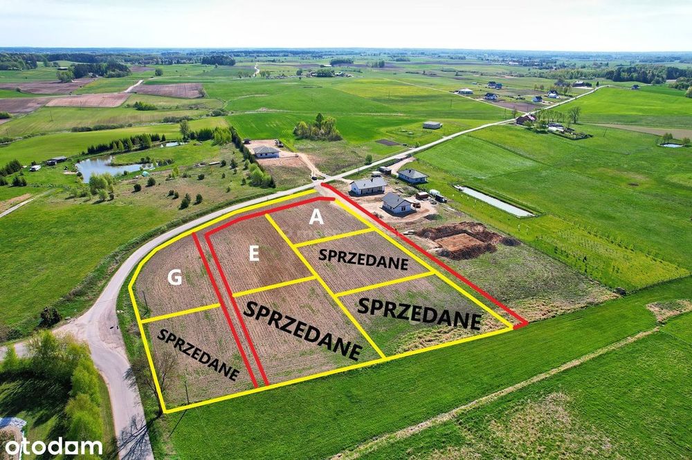 ** Działki budowlane  Krupin, 5 min od Olecka **