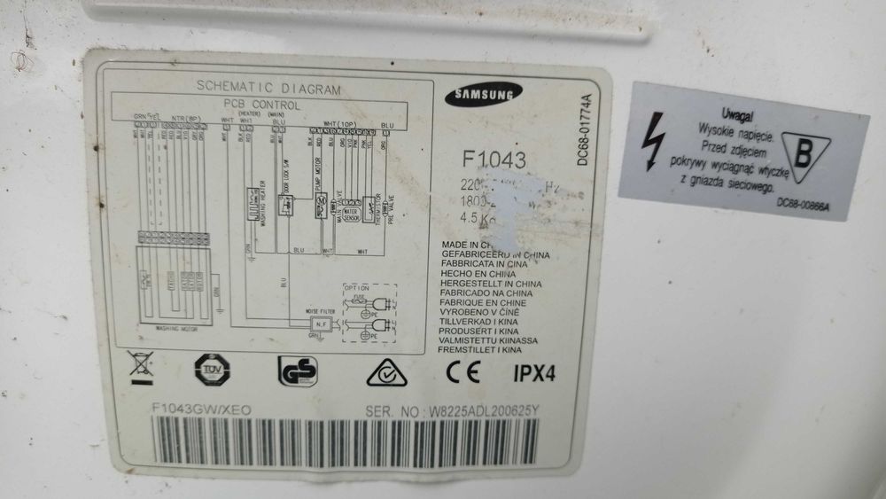 Pralka Samsung 4,5kg F1043